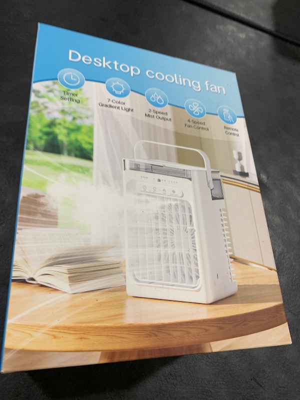 Photo 1 of Portable Air Conditioners, Air Cooler Evaporative Personal Mini AC with Remoter, 4 Wind Speed, 2-4-6H Timer, 2 Modes, Colorful Night Light, Portable AC for Room, Car, Bedroom, Office, Outdoor