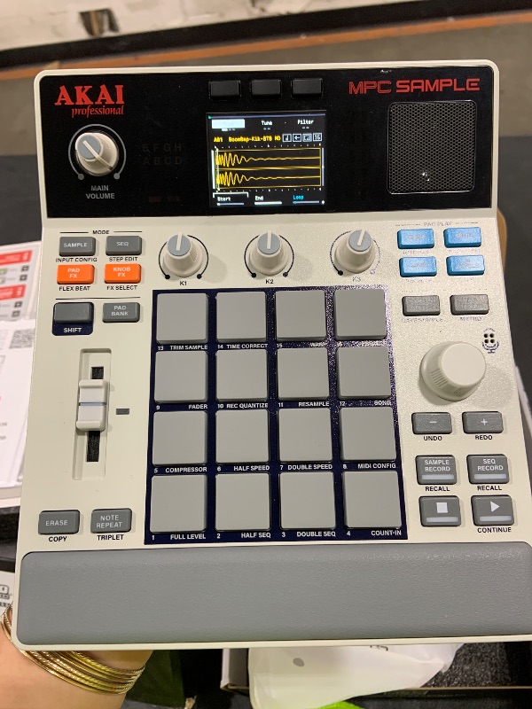 Photo 1 of Akai Professional MPC Sample Standalone Portable Sampler, Sequencer and Effects Processor, with Rechargeable Battery, USB-C, Built-in Speaker and Microphone