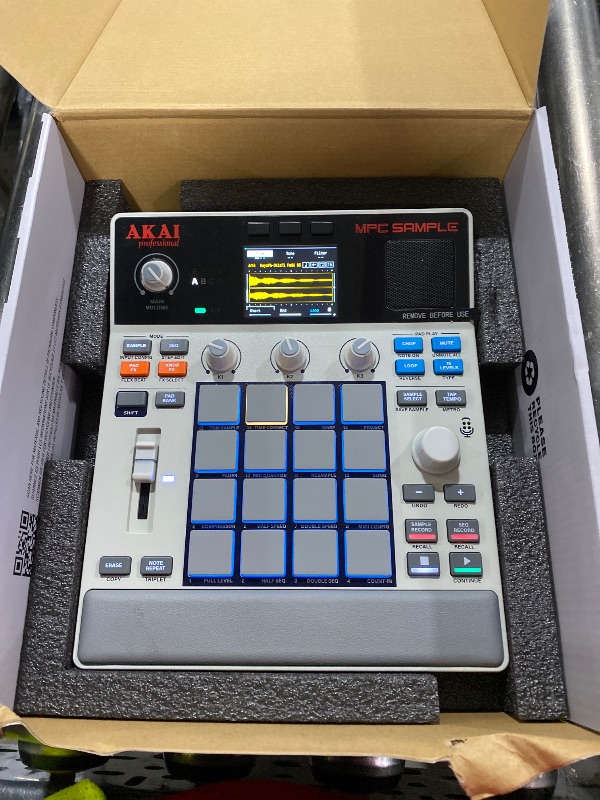 Photo 1 of Akai Professional MPC Sample Standalone Portable Sampler, Sequencer and Effects Processor, with Rechargeable Battery, USB-C, Built-in Speaker and Microphone
