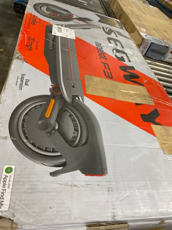 Photo 1 of Segway Ninebot F3 Electric Scooter, Up to 20 MPH, 44-Mile Range, Self-Sealing Tubeless Tires, Front Hydraulic & Rear Elastomer Suspension, UL2271 2272 Certified