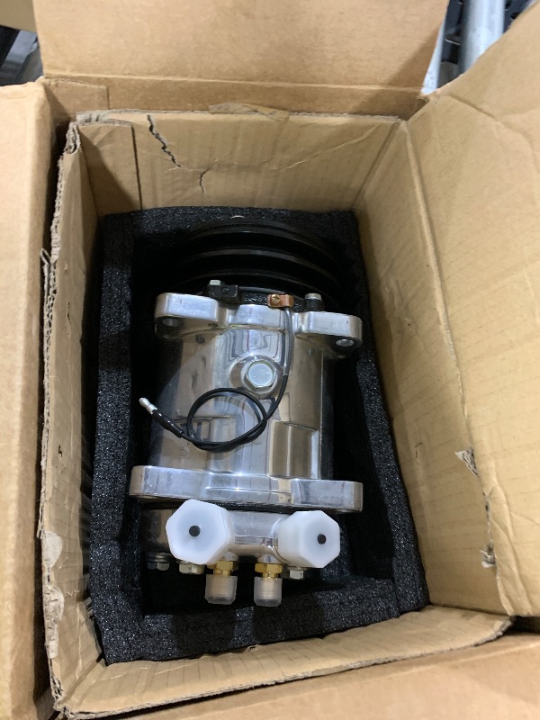 Photo 1 of HC5001 Fit for Sanden 508 2PK Style, Universal AC Compressor with Clutch, 2 Groove V-Belt, Chromed SD7H15 Q