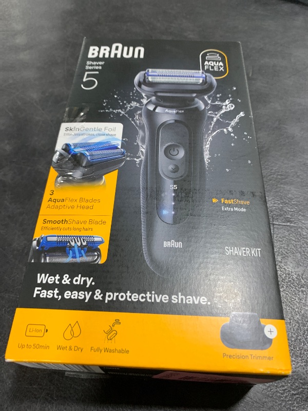 Photo 1 of Braun Electric Razor for Men Series 5, Beard Shaver, Electric Shaver with Body Groomer and Travel Case, S5 5155cs