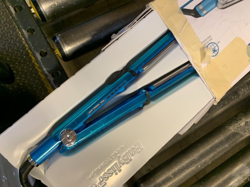 Photo 1 of BabylissPRO Nano Titanium Prima Ionic Hair Straightener, Curl and Straighten Hair With One Professional Tool, Blue