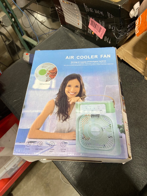 Photo 1 of Portable Air Conditioners, 2000mAh Rechargeable Mini Air Cooler Fans, 500ML Personal Portable AC Unit with 3 Speed, 2 Spray, 7 Color, 3 Timer, Small Desktop Cooling Fan for Bedroom Office (White)1072079557
LPNPMGM0342595