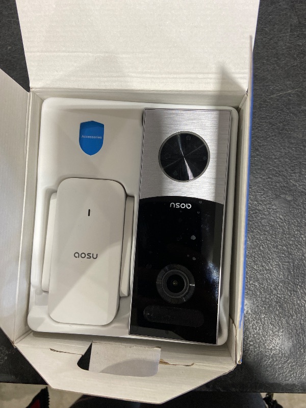 Photo 1 of aosu Doorbell Camera Wireless, Local Storage, 5MP Ultra HD, Triple Motion Detection, 2.4/5 GHz WiFi, Built-in 8GB, Rechargeable Battery, Alexa & Google Compatible