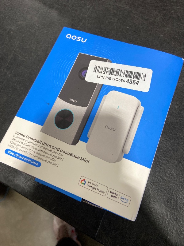 Photo 1 of aosu Doorbell Camera Wireless, Local Storage, 5MP Ultra HD, Triple Motion Detection, 2.4/5 GHz WiFi, Built-in 8GB, Rechargeable Battery, Alexa & Google Compatible