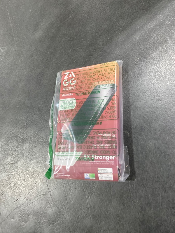 Photo 1 of ZAGG Glass Elite Screen Protector for iPhone 16/15-5X Stronger, Reinforced Edges, Ultra-Strong Tempered Glass, Scratch Resistant, Anti-Smudge, Easy Installation, InvisibleShield, Eco-Friendly