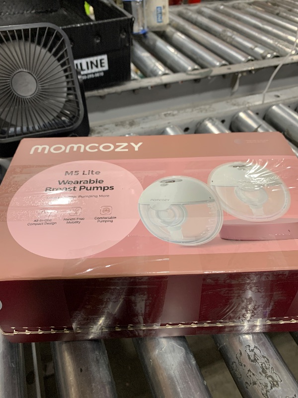 Photo 1 of Momcozy M5 Lite Hands-Free Wearable Breast Pump, DoubleFit Flange for Baby-Like Comfort, 3 Modes & 9 Suction Levels, No Flange Insert or Hard Carry Case, 24mm, 2-Pack, Cozy Red
