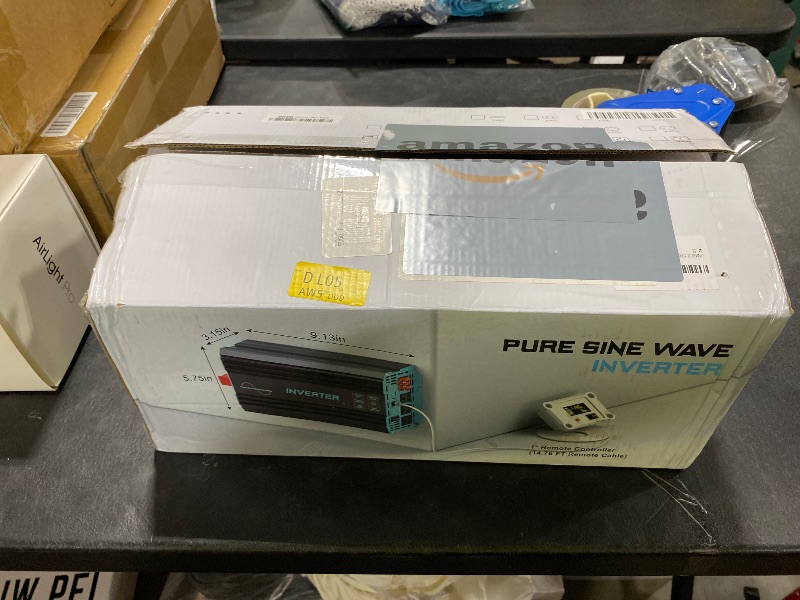 Photo 1 of NON-FUNCTIONAL, PARTS ONLY----------------LANDERPOW Pure Sine Wave 3500W Power Inverter 12V DC to 120V AC for RV, Truck, Home, Off-Grid, Solar, Inverter with 3 AC Outlet, 30W USB-C, 5V 3.1A USB, Hardwire Port, 15FT Remote Control, Surge 7000W