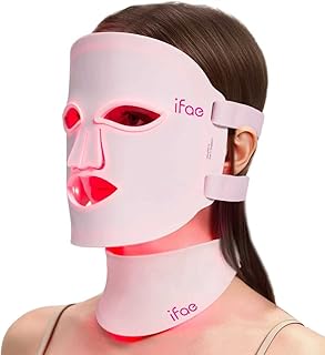 Photo 1 of Red Light Therapy for Face and Neck, Red Light Therapy Mask with 850nm Infrared (NIR) Portable Led Face Mask with Eye Protection and Remote for True Anti-Wrinkles Skincare at Home Pink