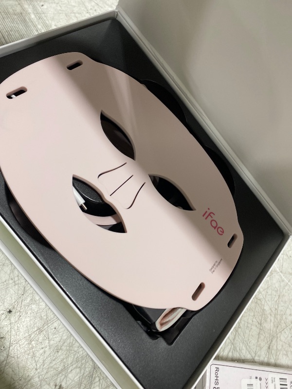 Photo 1 of Red Light Therapy for Face and Neck, Red Light Therapy Mask with 850nm Infrared (NIR) Portable Led Face Mask with Eye Protection and Remote for True Anti-Wrinkles Skincare at Home Pink
