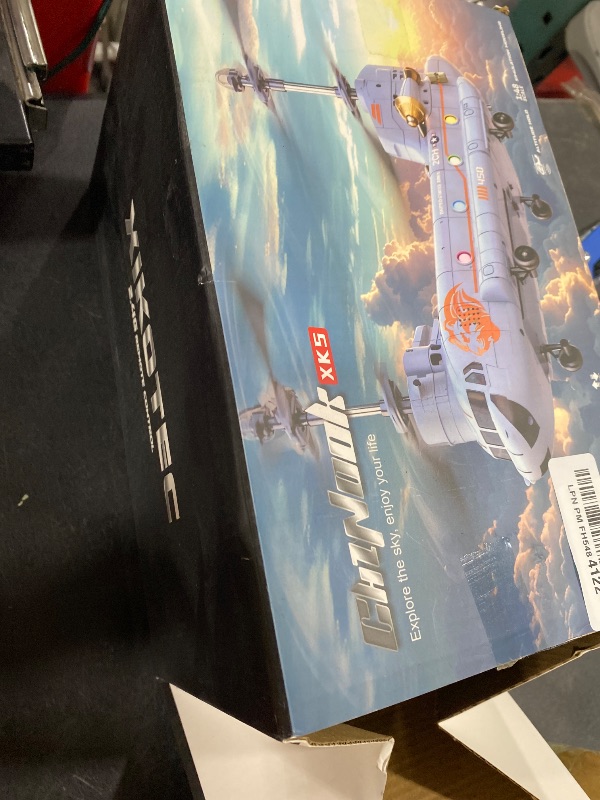 Photo 1 of XIKOTEC Remote Control Helicopter, RC Helicopters with Altitude Hold, One Key take Off/Landing, LED Light, Low Battery Reminder, Military Transport Army Helicopter Toys for Kids and Military Fans