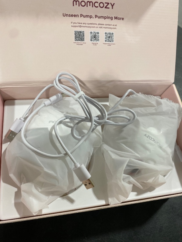 View 3 of Momcozy M5 Lite Hands-Free Wearable Breast Pump, DoubleFit Flange for Baby-Like Comfort, 3 Modes & 9 Suction Levels, No Flange Insert or Hard Carry Case, 24mm, 2-Pack, Cozy Red