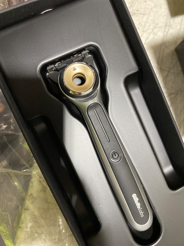 Photo 1 of Gillette Heated Razor for Men, Deluxe Travel Shave Kit by GilletteLabs, 1 Handle, 2 Blade Refills, Charging Dock, Case