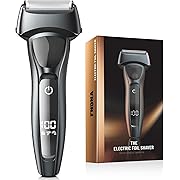Photo 1 of Rechargeable Electric Razor for Men: Floating Foil Shavers with LED Display - Waterproof Wet Dry - 30° Precision Blades, Travel Lock
