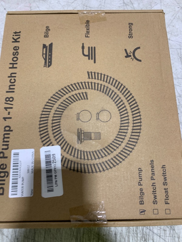 Photo 1 of 1100 GPH Automatic Boat Bilge Water Pump 12V, 1-1/8 Inch Dia Bilge Pump Plumbing Kit with 6FT Hose, 2 Clamps, Thru-Hull Fitting, Ideal for Fishing Boats, Cruisers, Runabouts, Yachts