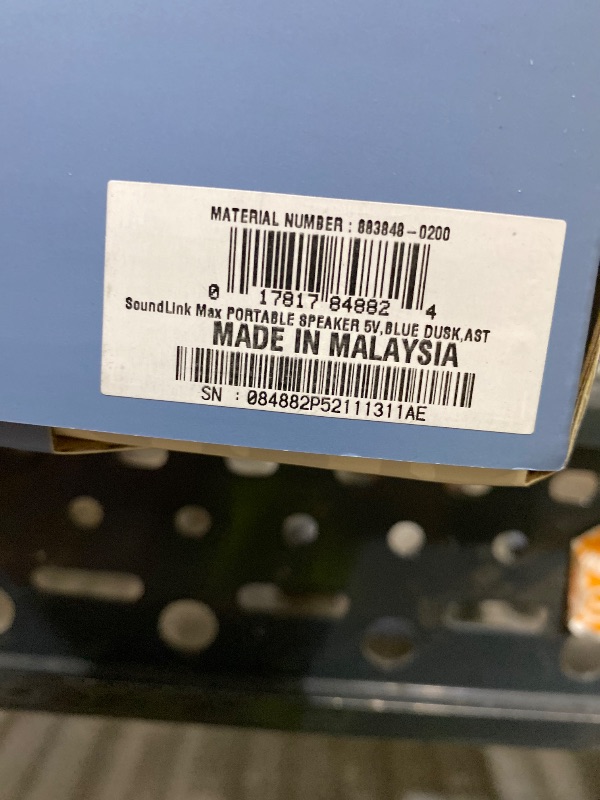 Photo 1 of Bose SoundLink Max Bluetooth Speaker - Portable Wireless Party Speaker, IP67 Waterproof, Rope Handle, Up to 20 Hours of Playtime, USB-C, Built-in 3.5mm AUX Input, Blue Dusk