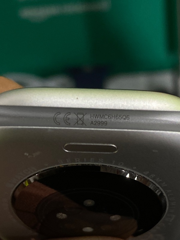 Photo 1 of Apple Watch Series 10 [GPS, 46mm] - Silver Aluminum Case with Denim Sport Band, M/L (Renewed Premium)