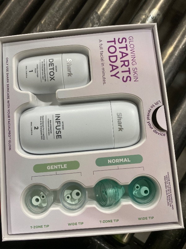 Photo 1 of Shark FacialPro Glow at-Home Hydro-Powered Facial System with DePuffi Hot & Cold Therapy – Professional Spa Skincare Device for Pore Cleansing, Hydration, & Radiant Glow, Lilac, FH320PL