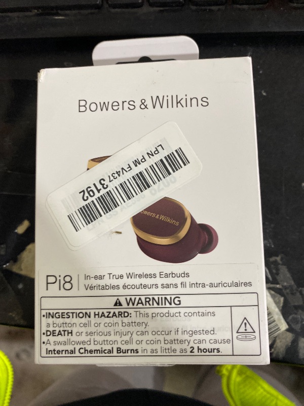 View 2 of Bowers & Wilkins Pi8 Wireless Earbuds, Dark Burgundy, in-Ear Bluetooth Earphones with aptX Lossless Support, Active Noise Cancelling Earbuds, 3 Built-in Mics, 15-Min Quick Charging