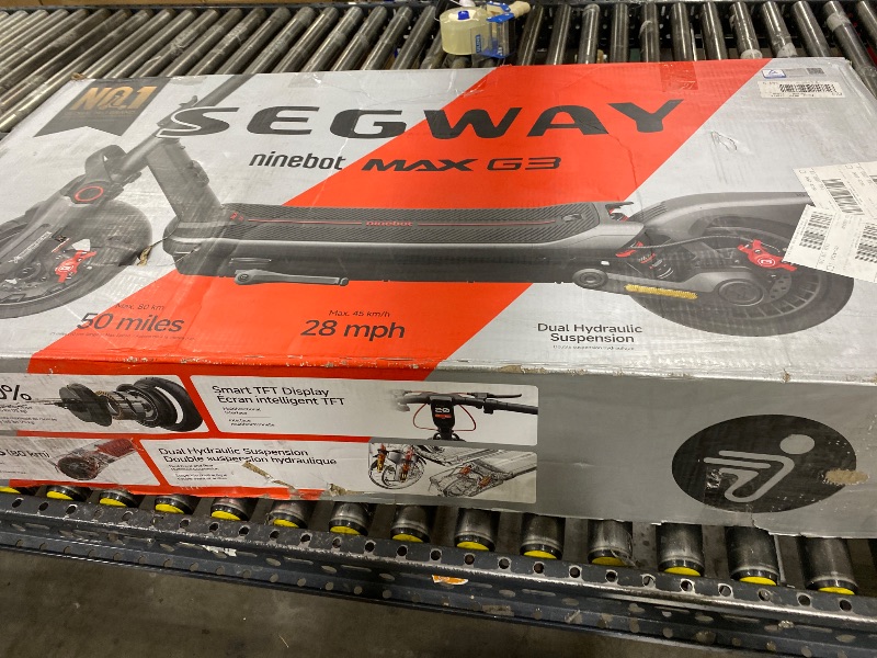 Photo 1 of Segway Ninebot Max G3 Electric Scooter, 28 mph Top Speed w/ 50 Miles Max Range, 2000W Peak Motor, Dual Hydraulic Suspension, Fast Charging Scooter for Adults and Teens, UL-2272 2271 Certified
