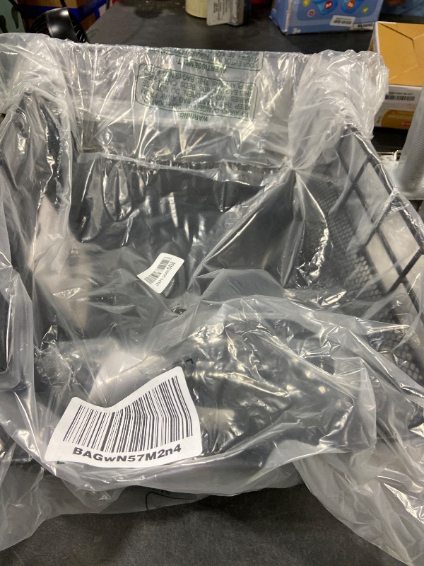Photo 1 of Rear Bike Basket - Large Bicycle Rear Basket with Cargo Net and Waterproof Cover, Wire Bike Baskets Rear Large Capacity (NO Bike Rack Include)
