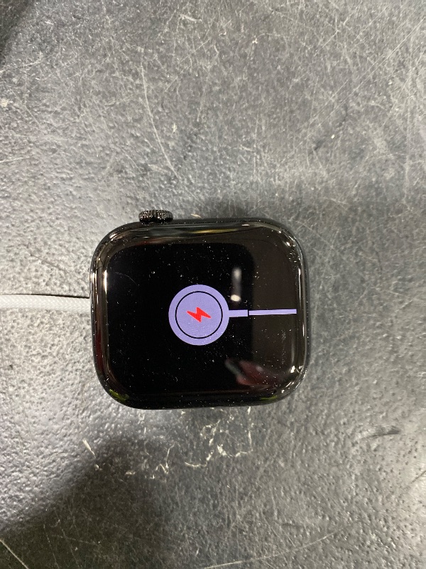 Photo 1 of Apple Watch Series 10 [GPS 46mm case] Smartwatch with Jet Black Aluminum Case with Ink Sport Loop. Fitness Tracker, ECG App, Always-On Retina Display, Carbon Neutral