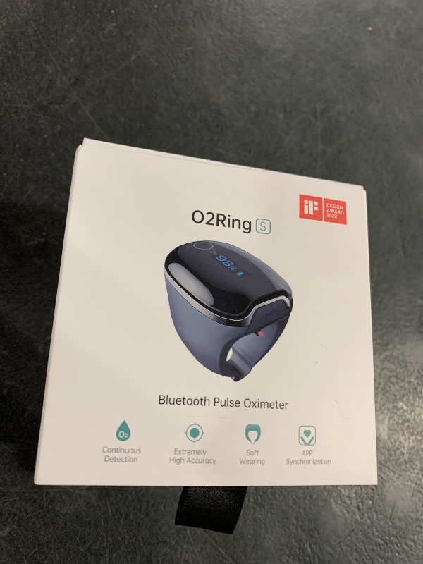 Photo 1 of Wellue O2Ring-S Oxygen Monitor for Small Fingers | Rechargeable Pulse Oximeter, Continuous Blood Oxygen & Pulse Rate Tracking with Vibration Reminder | 24 hrs Battery Life, 4 * 10 Hours Data Storage