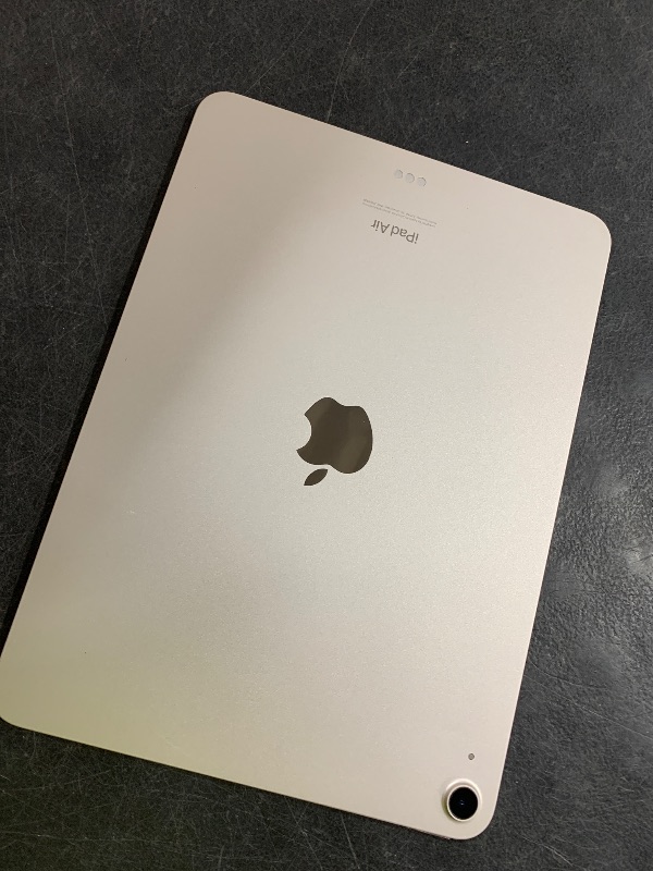 Photo 1 of Apple iPad Air (5th Generation): with M1 chip, 10.9-inch Liquid Retina Display, 64GB, Wi-Fi 6, 12MP front/12MP Back Camera, Touch ID, All-Day Battery Life – Starlight