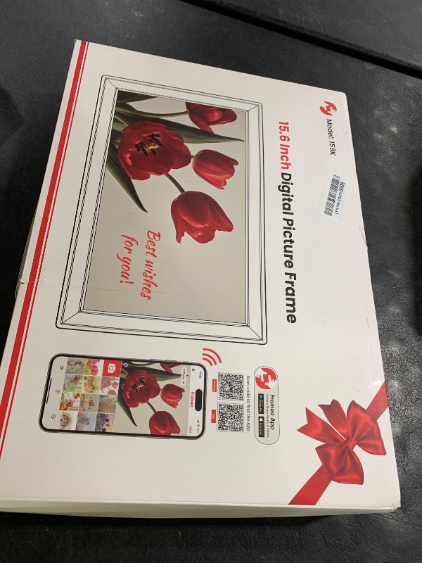 Photo 1 of 64GB 15.6" Frameo Digital Picture Frame WiFi, Large Electronic Photo Frames 1920 x 1080 IPS FHD Touch Screen, Send Photos from Your Phone from Anywhere, Best Gifts for Parents and Grandparents
