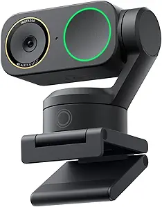 Photo 1 of Insta360 Link 2 Pro – 4K PTZ Webcam for PC/Mac, 1/1.3” Sensor, Low-Light, AI Tracking, HDR, Directional Noise-Canceling Mics, Supports Stream Deck, Zoom, Teams, Twitch for Streaming or Meetings