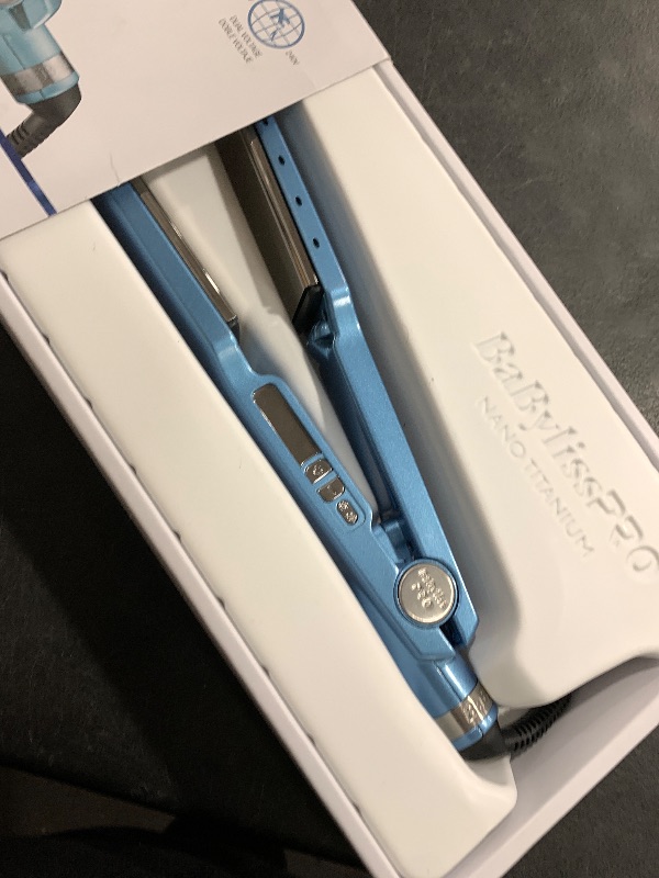 Photo 1 of BaBylissPRO Nano Titanium Ionic Hair Straightener, 1-3/4-Inch Flat Iron, Ionic Generator Locks in Moisture and Helps Reduce Frizz, For All Hair Types