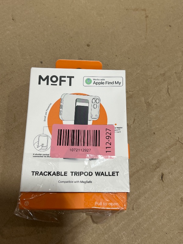 Photo 1 of MOFT Trackable Tripod Wallet, Find My MagSafe Wallet Card Holder with Adjustable Phone Tripod Stand, 4-in-1 Magnetic Phone Wallet for iPhone 17/16/15/14/13/12 Series, Slim Minimalist Wallet, Jet Black