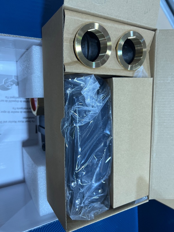 Photo 1 of Moen Flo 1-1/4-inch Smart Water Shut Off Valve, Smart Home Water Monitor Leak Detector, Wifi Connected, App Enabled Flow Meter and Shutoff, 900-002