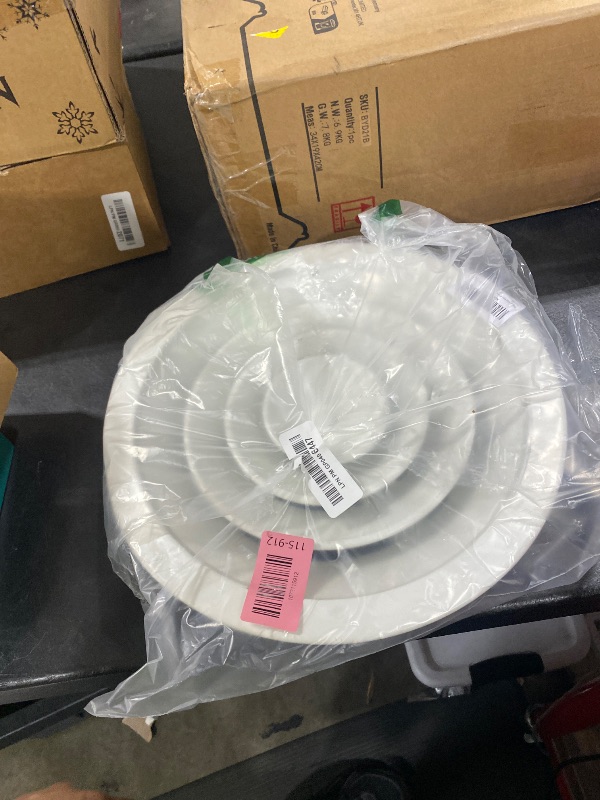 Photo 1 of Repa Market 8" Inch Round Aluminum Ceiling Diffuser - Industrial Supply or Exhaust Ventilation - Vertical, Horizontal Air Flow - HVAC Air Conditioning Duct Cover for Home, Office, Warehouse 12" Inch