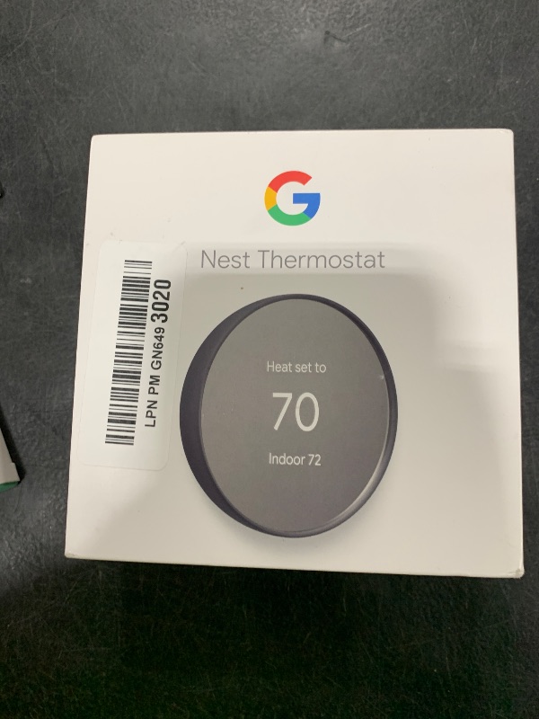 Photo 1 of Google Nest Thermostat - Smart Thermostat for Home - Programmable Wifi Thermostat - Charcoal