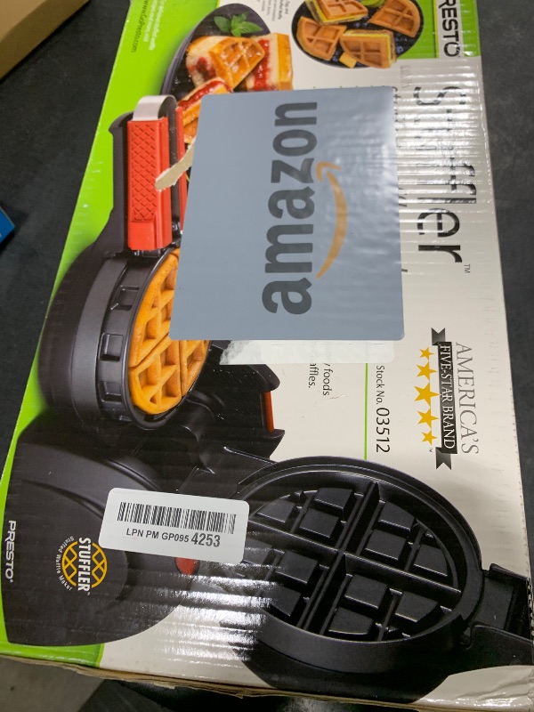 Photo 1 of Presto 03512 Stuffler Stuffed Waffle Maker, Belgian, Large, Black