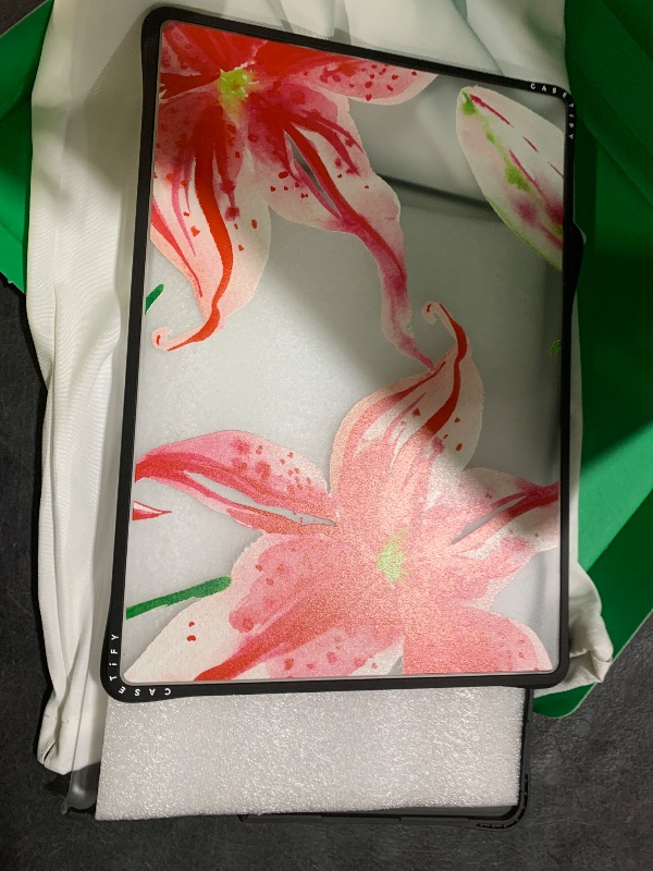 Photo 1 of CASETiFY Impact MacBook Air 13.6" (M2-M5) Case [Cushioned Impact Corners/Scratch-Resistant/Anti-Slip Grip] - Stargazer Lily - Clear Black
