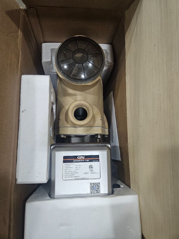 Photo 1 of *** PARTS ONLY *** CIPU Variable Speed Pool Pump 3HP High Performance with Intelligent Control Easy operation and Energy Saving for All-Weather Clean Swimming Pools Water Filter System Replacement 230V Khaki