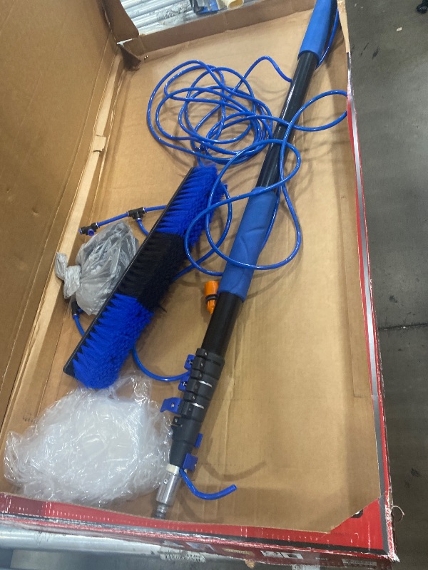 Photo 1 of ??????? Solar Panel Cleaning Kit, 20FT Extension Pole Solar Panel Cleaning Brush, Water Fed Pole Brush with Soap Dispenser, Fit for Solar Panels, Snow Removal, Window etc , 5 Year Warranty
