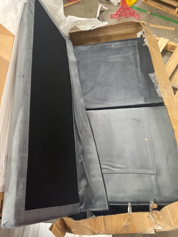 Photo 1 of **MISSING PIECES*** tiramisubest 54'' Sleeper Sofa Bed, Convertible Pull Out Couch Futon for for Living Room,Apartment (Darkgrey, Loveseat) Side Pockets, Velvet Fabric, Adjustable Backrest, Pull-Out Bed, Easy Assembly