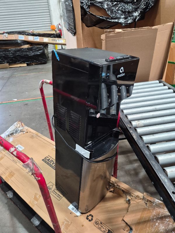 Photo 1 of **MAY BE A DMAAGED PIECE** Avalon A4BLWTRCLR Bottom Loading Water Cooler Water Dispenser - 3 Temperature Settings - Hot, Cold & Room Water, Durable Stainless Steel Cabinet, Bottom Loading - UL/Energy Star Approved