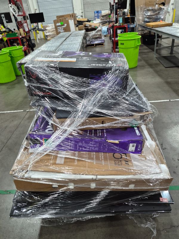 View 2 of 
Box Size: Damaged & Random TVs (Truck/Trailer Pickup Only) | This pallet includes approximately 8–10 mixed televisions, consisting of damaged, untested, and random-condition TVs. These units come directly from return centers and may have cracked screens,