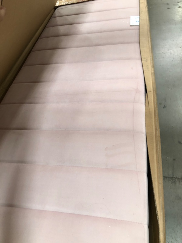 View 2 of *** PARTIAL SET - BOX 1 OF 2 ONLY *** Merax Queen Size Velvet Twin XL PINK HEADBOARD