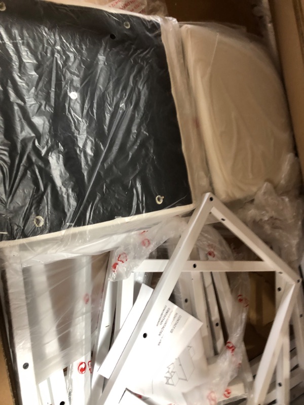 View 3 of (NEW SEALED) VECELO Dining Table and Faux Leather Chairs Set for 4, Oak
