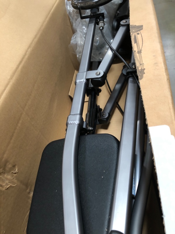 View 2 of (USED) Stander Space Saver Rollator, Lightweight Folding Rolling Walker with Seat for Seniors & Adults, 4-Wheel Mobility Aid with 6-inch Wheels, Locking Brakes & Padded Seat with Backrest, Black Walnut