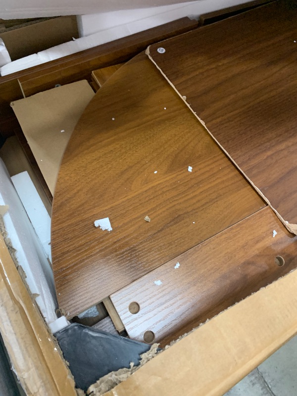 View 2 of **PARTS ONLY** Ieejdn Arched Kitchen Pantry Cabinet, 71" Tall, Walnut