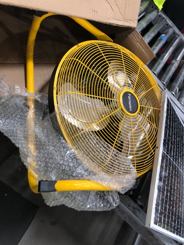 Photo 1 of *DAMAGED* Fanspex 18" Solar Rechargeable Floor Fan for Outdoor, 22500 mAh Battery Operated Fan with 35W Solar Panel Powered for Patio Gazebo Camping, 360° Tilt (19.1 ft/s Airflow)