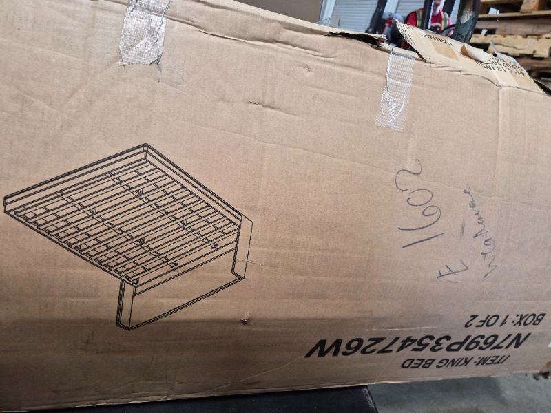 View 1 of **********INCOMPLETE ITEM, THIS IS ONLY BOX #1 OUT OF 2 TOTAL**********
KING BED FRAME