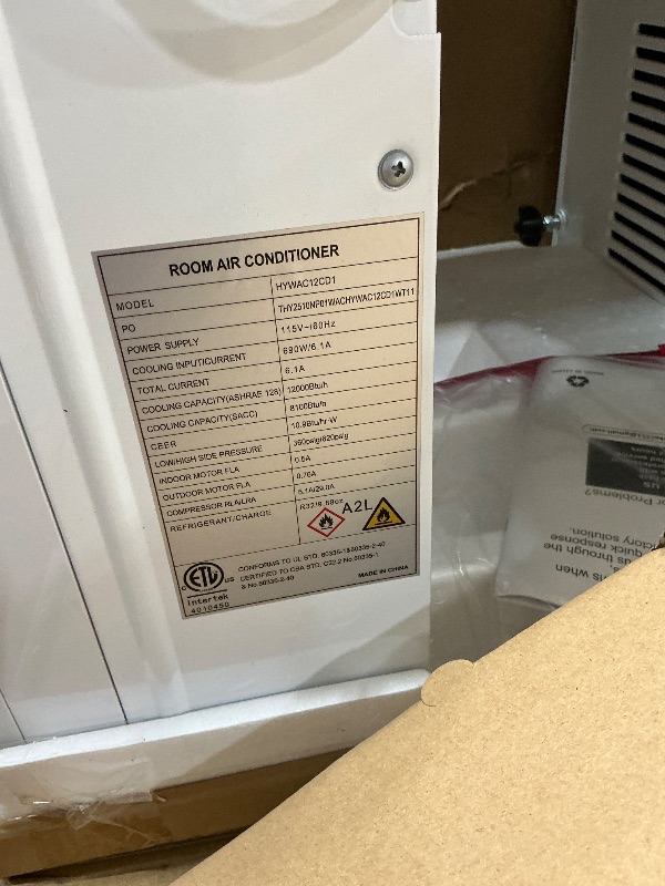 Photo 1 of **Not Cooling** Uthfy 12,000BTU U Shaped Window Air Conditioner, 6-In-1 Window AC Unit With Adjustable Louvers-Cools up to 550 Sq Ft, 24H Timer, 3 Speeds, Ultra Quiet, Energy Efficient, Easy to Install, Remote, White